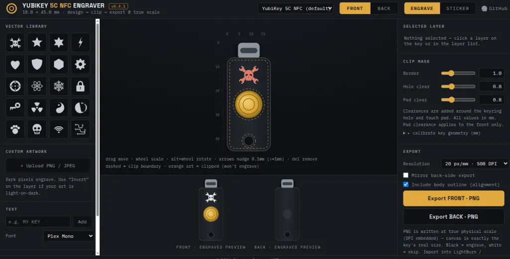 在线工具让你的YubiKey更具个性 图片