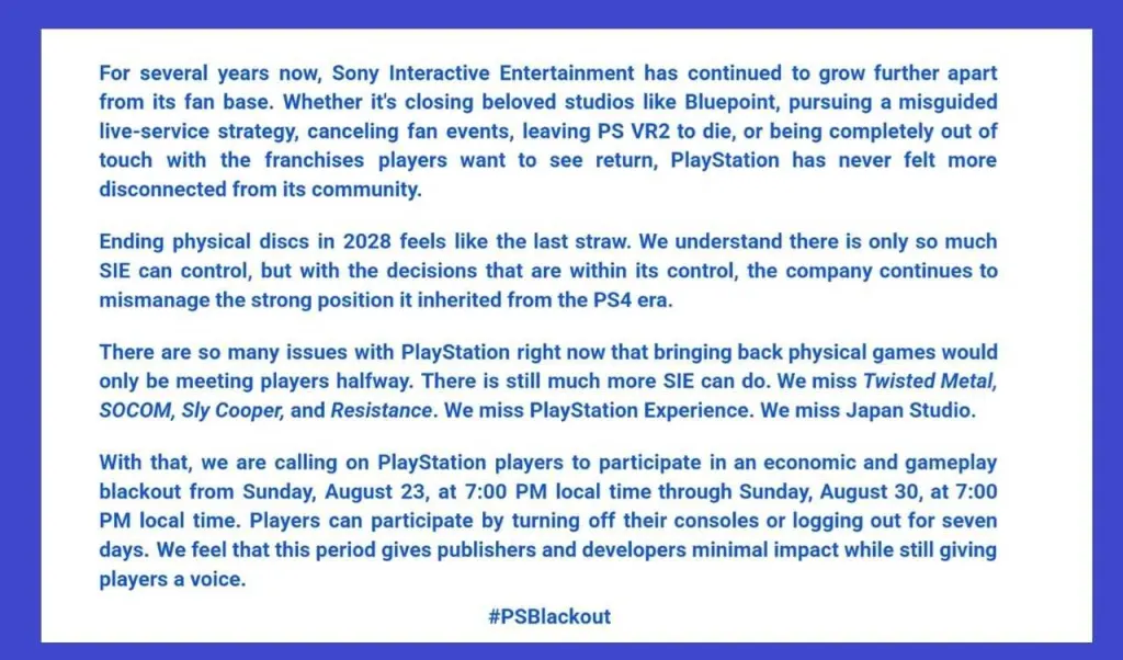 玩家计划发起PlayStation断电行动，但对索尼意义何在？ 图片
