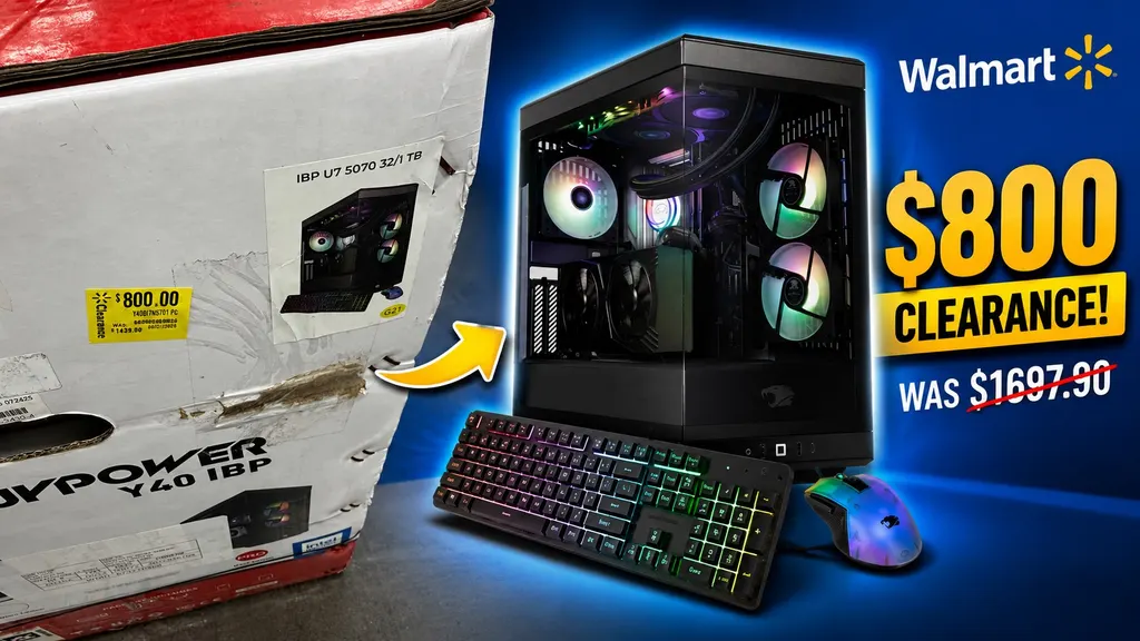 Reddit用户在沃尔玛清仓活动中以800美元购得iBUYPower RTX 5070游戏电脑 图片