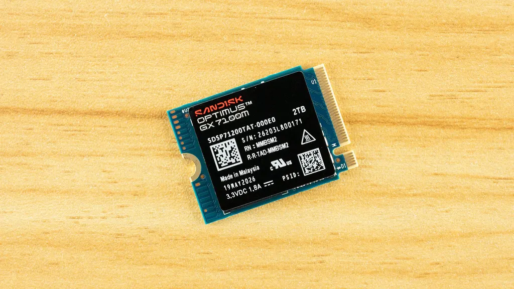 SanDisk Optimus GX 7100M 2TB SSD评测：最适合Steam Deck的顶级2230固态硬盘 图片