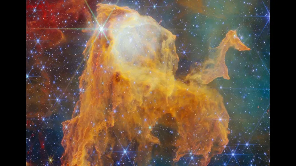 詹姆斯韦伯望远镜捕捉到宇宙宝箱中的年轻恒星 图片