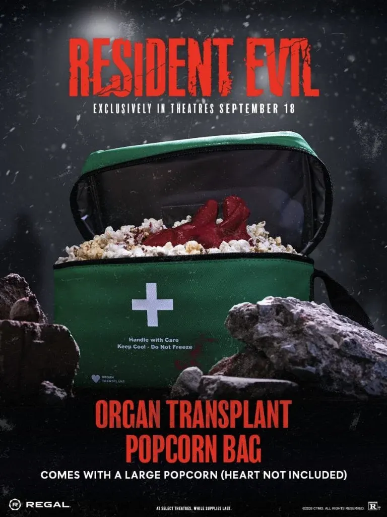 《生化危机》电影专属内脏移植袋爆米花包装在Regal影院发售 图片