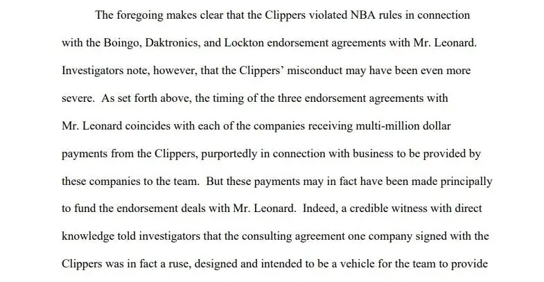 NBA因卡哇伊·莱昂纳德事件暂停快船老板鲍尔默一年并扣罚五名选秀权 图片