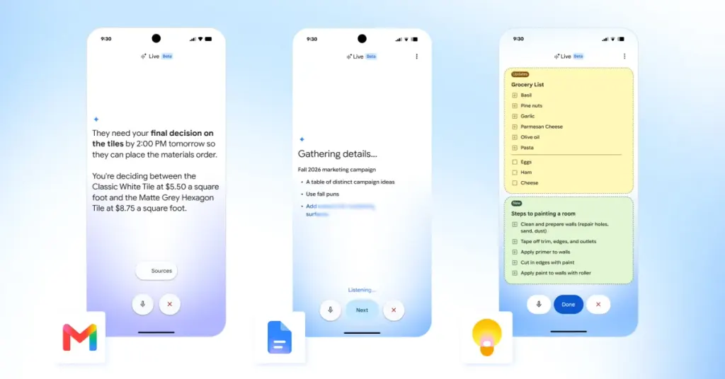 谷歌推出Gmail Live、Docs Live和Keep Live 图片