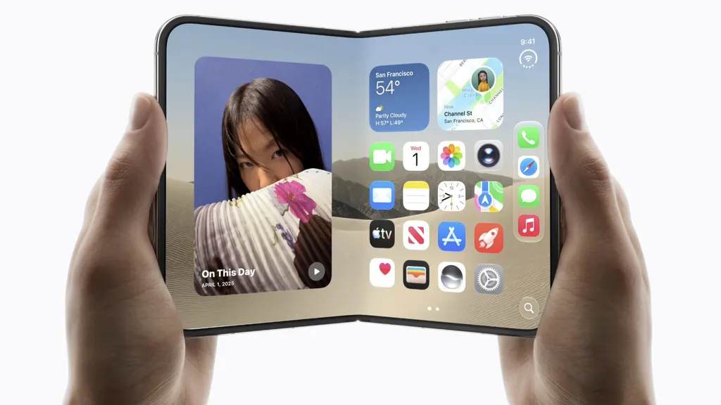 苹果发布首款折叠屏手机iPhone Duo 图片
