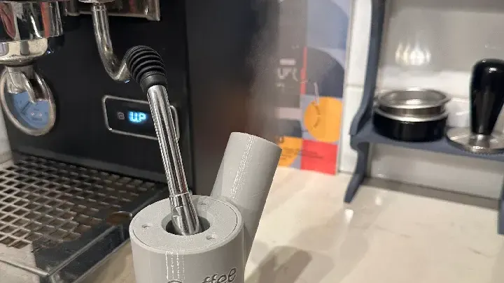 黑客3D打印咖啡机蒸汽棒安全导流器，降温冷凝后排出 图片