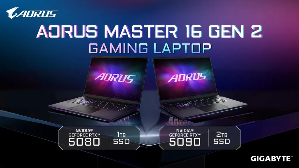 技嘉AORUS MASTER 16 Gen 2游戏本搭载锐龙9 9950HX3D，最高配RTX 5090 图片