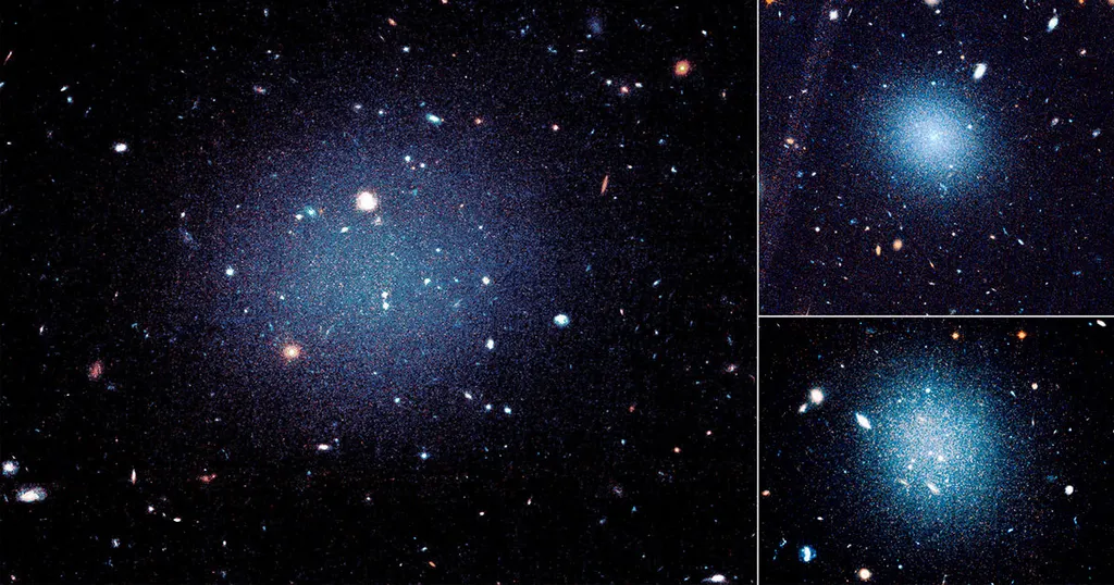 三座幽灵星系几乎无暗物质，冲击修正引力说 图片