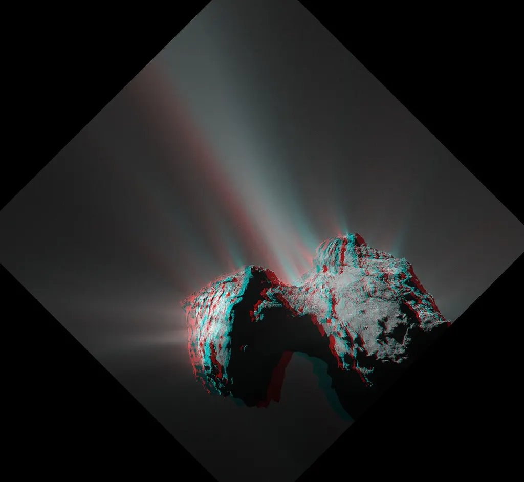 NASA每日天文图：罗塞塔拍摄的67P彗星立体三维图像 图片