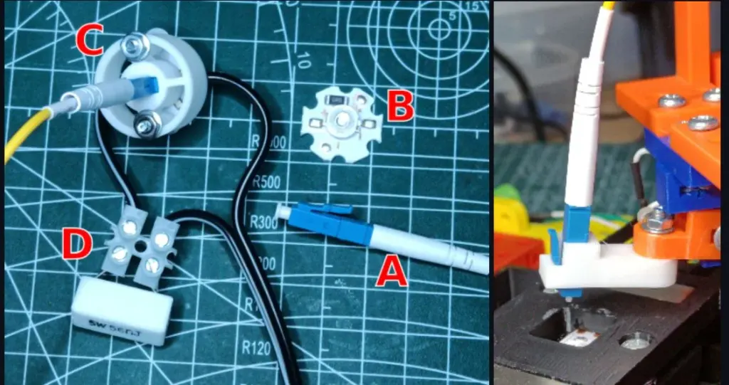 RepRapMicron用光纤在树脂中打印微型Benchy 图片
